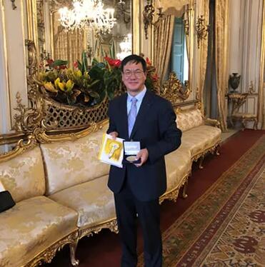 王中林在埃尼獎頒獎現場